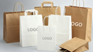 BiodegradableTakeaway Fast Food Paper Shopping Bag for Restaurant Use  