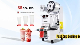 White automatic paper cup plastic cup sealing machine